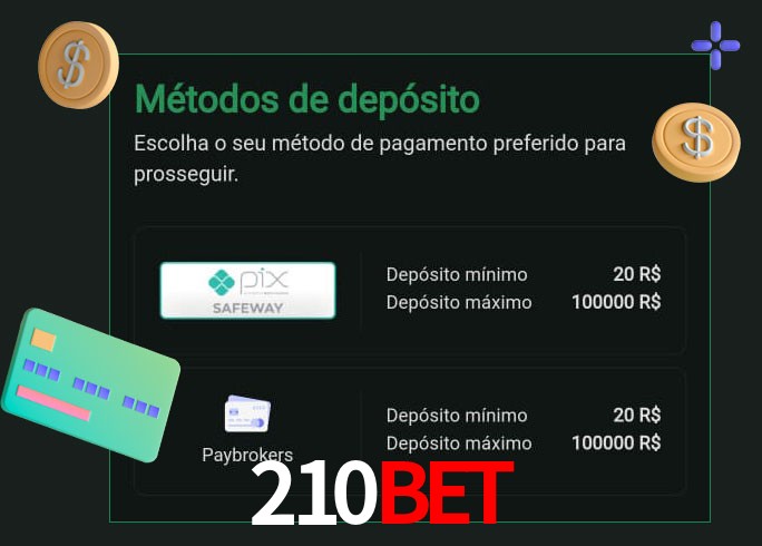 O cassino 210bet oferece uma grande variedade de métodos de pagamento